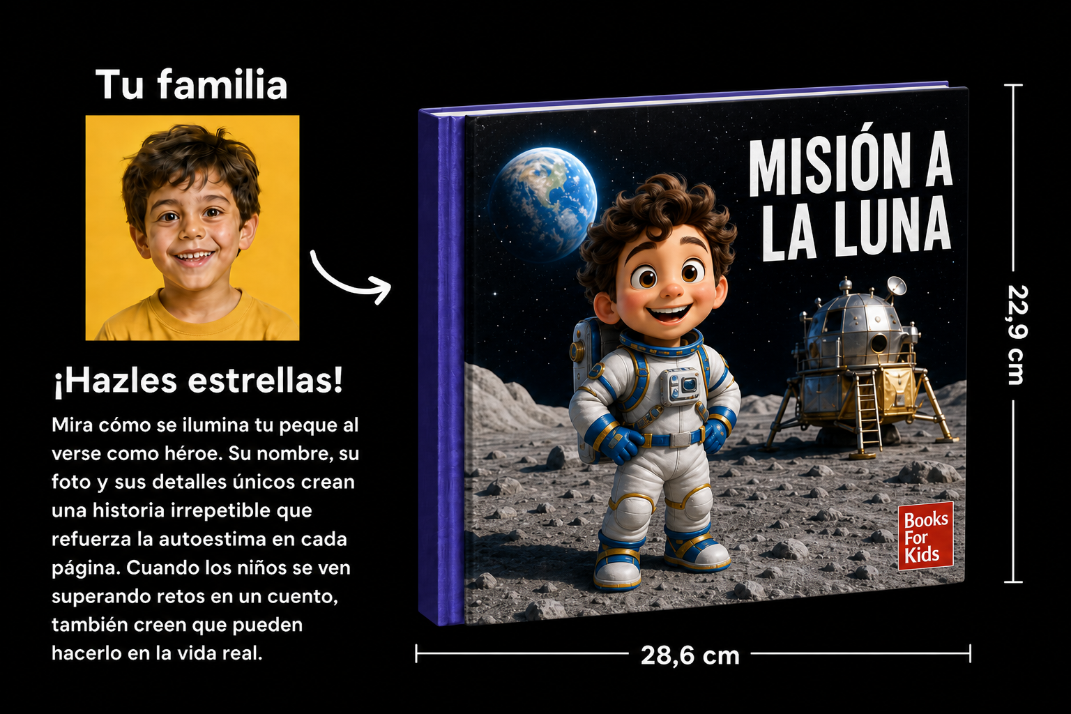 Misión a la Luna personalizado — hazles estrellas