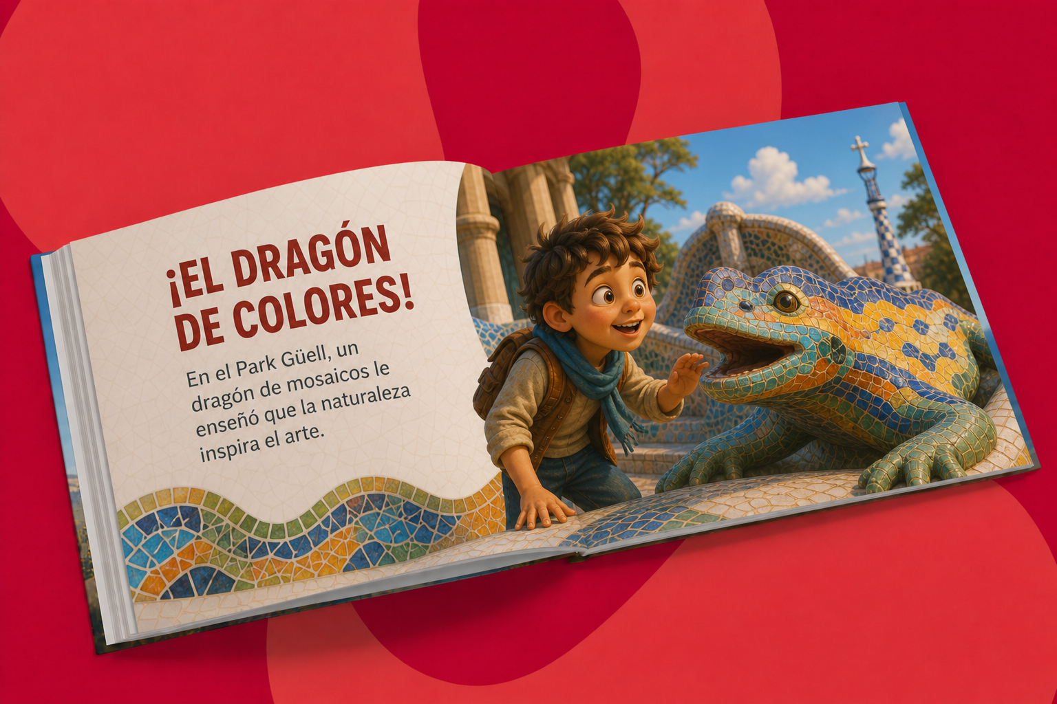 Gaudí para pequeños — dragón de colores