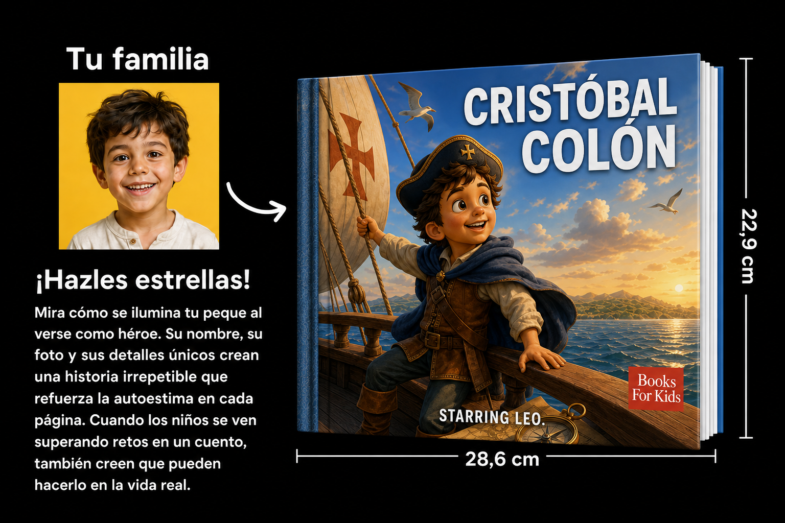 Cristóbal Colón personalizado — hazles estrellas