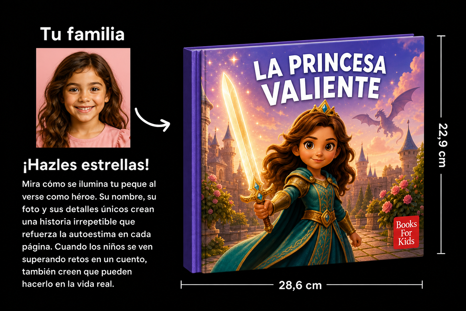 La Princesa Valiente personalizado — hazles estrellas
