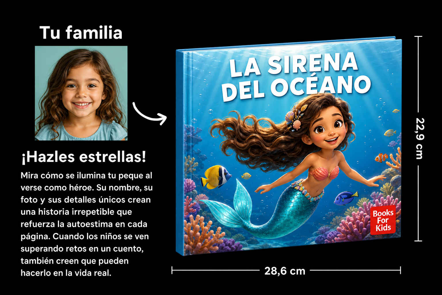 La Sirena del Océano personalizado — hazles estrellas